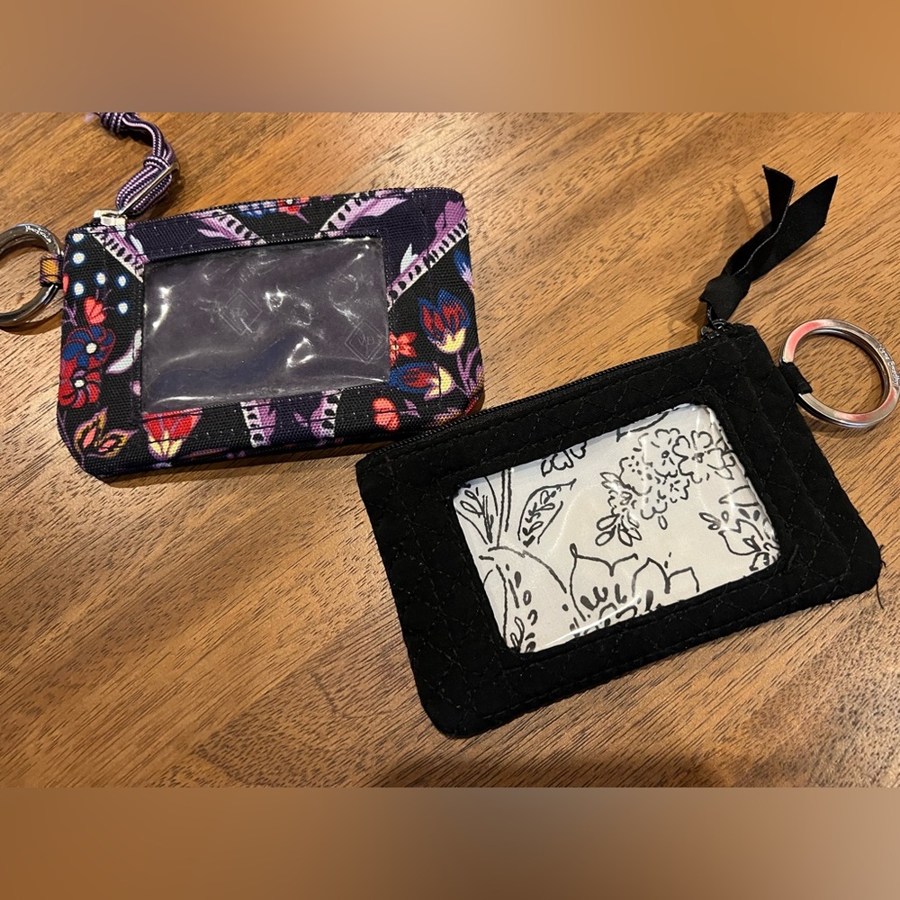 Vera Bradley foxwood meadow and black ID/credit card holder